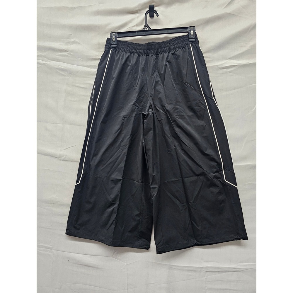 Wild Fable Womens Wide Leg Track Pants Black Nylon Blend Athletic Size Medium
